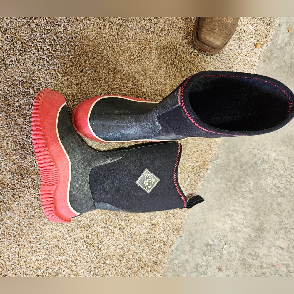 Muck Boot Company Black and Red Boots